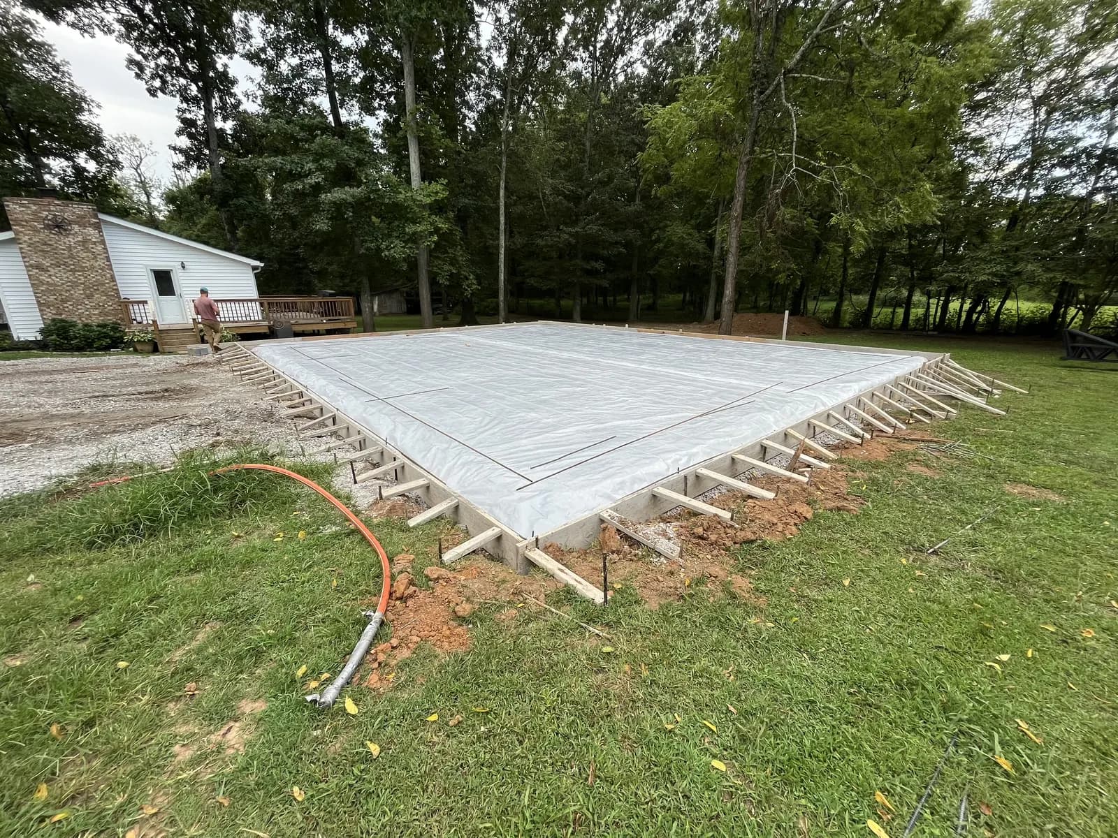 Shop slab formed, graded and ready for the concrete pour